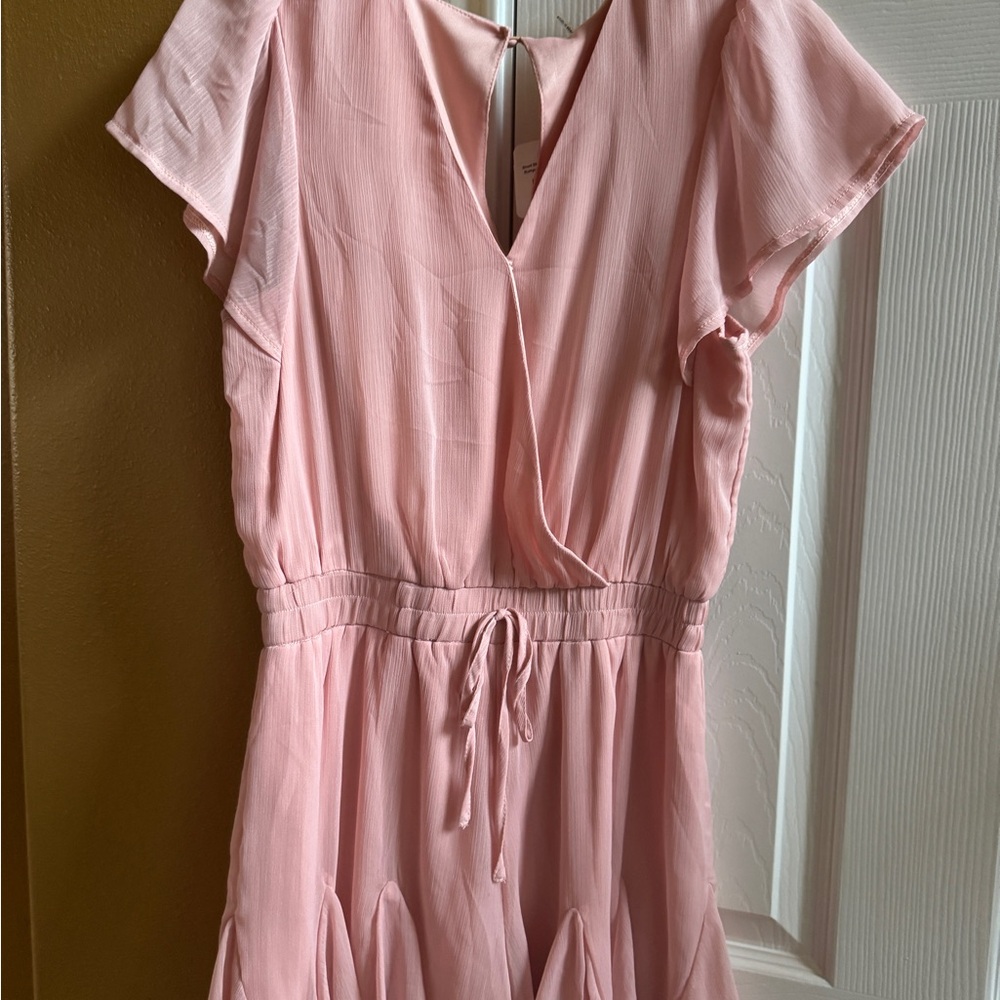 Pink Short Sleeve Dress